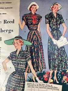 Atlanta GA Print Ad 1948 AJC Rich’s Women Fashion Dresses Hope Reed Bembergs - Picture 1 of 7