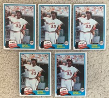 5 Cards:1981 Eddie Murray Card #490 - Topps Baseball Card- Baltimore Orioles