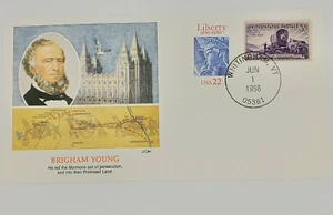 BRIGHAM YOUNG 1988 Fleetwood Stamp Envelope #006 - Picture 1 of 2