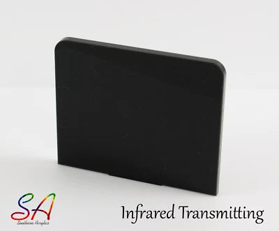 Infrared Transmitting Acrylic Sheet Black 0.5mm, 1mm, 2mm, 3mm & 5mm - Image 1 of 2