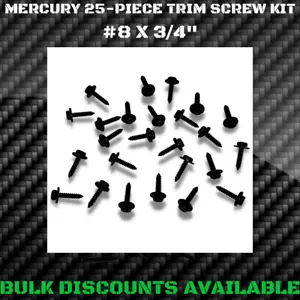 1968+ Mercury Montego Interior Exterior Wheel Molding Trim Screws #8 X 3/4" OEM - Bild 1 von 2