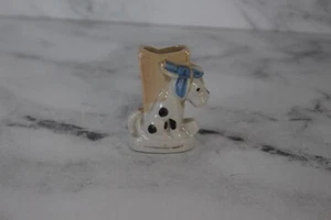 Vintage Toothpick Holder Teapot Shaped With Puppy Dog Ceramic Japan 1940s/50s - Picture 1 of 4