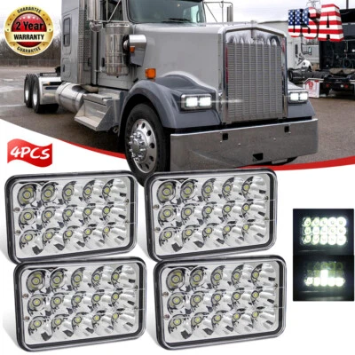 Faróis de LED 4x6"" para Kenworth T800 T400 T600 W900B W900L Classic 120/132 HK - Imagem 1 de 4