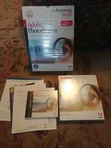 Adobe Photoshop 7.0 Upgrade CD Macintosh Mac OSX. With Serial, Box, Sealed Guide - Picture 1 of 10