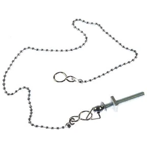 Sink Ball Chain Chrome Plated With Stay 450mm 18" Long Plug Chain - Picture 1 of 1