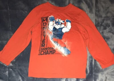 EUC Boy’s Children’s Place Size 4t Orange Long Sleeve Graphic T-shirt - Image 1 of 4