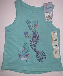 Cat & Jack Girls 12 M Mermaids Tank Top - Picture 1 of 2