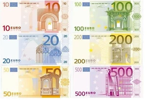 Tortenaufleger Geburtstag 20 x 28 cm DIN A4 Euroscheine / Geldscheine  PEGM - Bild 1 von 1