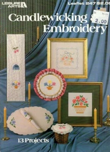 Candlewicking & Embroidery | Leisure Arts 247 Schoolhouse, Teddy Bear, Love NOS - Picture 1 of 3