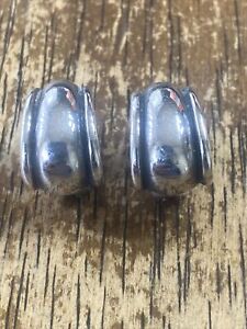 James Avery Sterling Silver 925 Christina French Clip Dome Earrings No Reserve