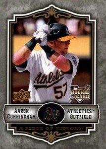2009 UD A Piece of History #137 Aaron Cunningham RC Oakland Athletics