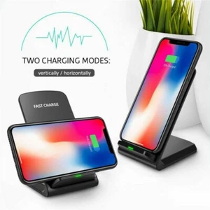 10W CARICATORE WIRELESS CARICABATTERIE QI BASE per Samsung S21 iPhone 12 XIAOMI - Zdjęcie 1 z 7