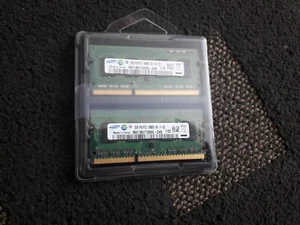 Laptop Notebook Memory RAM Samsung 2x 2gb PC3 10600s - Picture 1 of 4