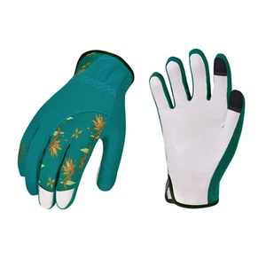 Vgo 1/2Pairs Ladies' Goatskin Leather Gardening Gloves (Blue/Purple, GA7454) - Picture 1 of 9