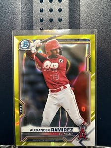 2021 Bowman Chrome Alexander Ramirez #BDC-110 Gold Refractor /75 Angels SSP