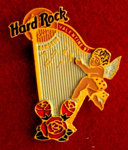 HRC Hard Rock Cafe Bangkok Valentines Day 1997 Angel + Harp LE 3D - Picture 1 of 2