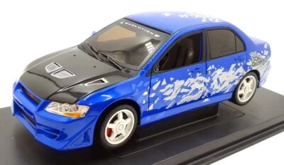 Ertl escala 1/18 diecast 33740 - 2001 Mitsubishi Lancer Evolution VII - azul Foto 1 de 4
