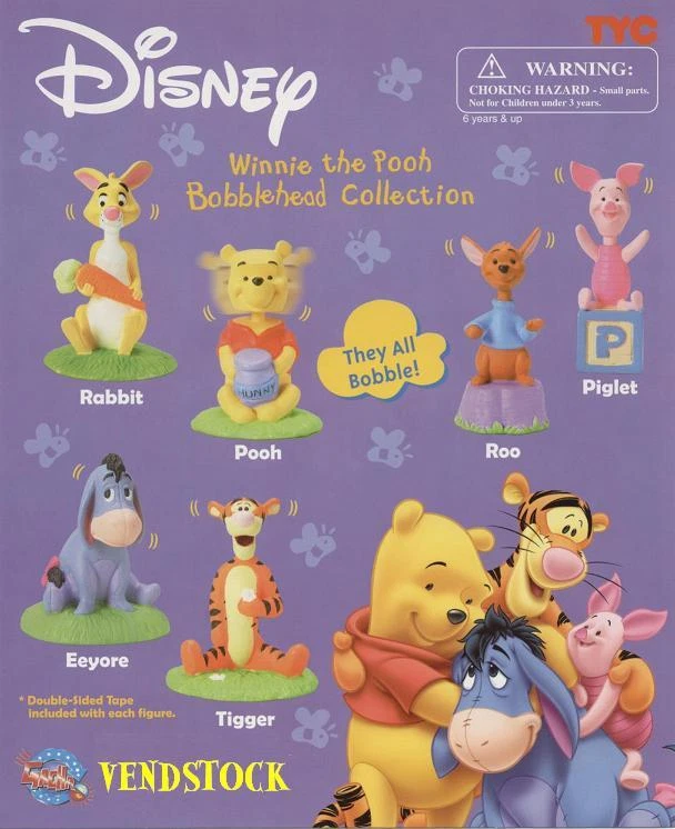 MINIFIGURA DE DISNEY WINNIE THE POOH BOBBLEHEAD TIGGER PIGLET ROO CONEJO TU ELIGES Foto 1 de 1
