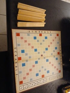 1948 Classic Vintage Scrabble Game Replacement Board Selchow W/letter Holders - Picture 1 of 8