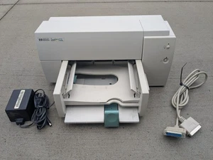 Vintage HP Deskjet 672C Printer 1998 White With Power Cord - Picture 1 of 5
