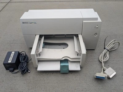 Vintage HP Deskjet 672C Printer 1998 White With Power Cord - Image 1 of 4