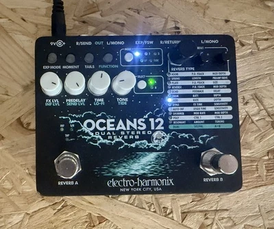 Electro-Harmonix Oceans 12 Dual Reverb Guitar Effects Pedal - Image 1 of 4