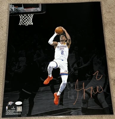 SHAI GILGEOUS-ALEXANDER SGA OKLAHOMA CITY THUNDER OKC SIGNED 16X20 PHOTO JSA COA - Image 1 of 4