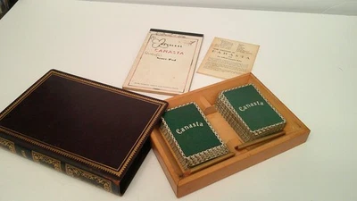 Game of Canasta in a Book Case- Cards, Scorebook, & How to Play - Image 1 of 4