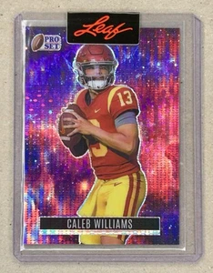 Caleb Williams Leaf Pro Set Pink 1/1 Pre-production proof - Picture 1 of 3