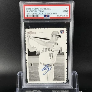 Shohei Ohtani 2018 Topps Heritage 1969 Topps Deckle Edge #1 High Number PSA 9 - Picture 1 of 2