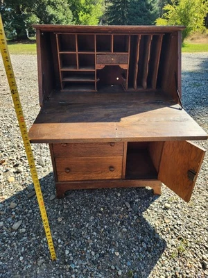 ANTIGUO ESCRITORIO DELANTERO SECRETARIA DROP Foto 1 de 4