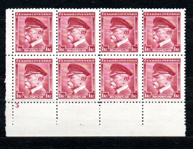 Checoslovaquia, T.G. Masaryk Mi. 350 placa marca 3 Foto 1 de 1