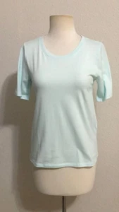 NWT EILEEN FISHER "XXS" ORGANIC PIMA COTTON JERSEY ROUND NECK CLWTL TEE $68. - Picture 1 of 11