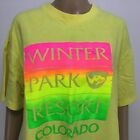 Vintage Damen Einheitsgröße Schlaf-T-Shirt Einheitsgröße für alle Skifahren Winter Park Colorado