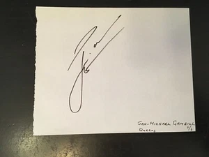 JAN MICHAEL GAMBILL - AMERICAN TENNIS PLAYER - SIGNED AUTOGRAPH ALBUM PAGE - Picture 1 of 1