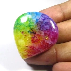 Cavi al quarzo solare naturale 34x32 mm cuore pietra preziosa solare multicolore 80 carati SR-346 - Foto 1 di 9