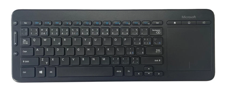 Microsoft All-in-One Media Tastatur mit Touchpad QWERTZ/QWERTY (N9Z-00020) NEU - Bild 1 von 1