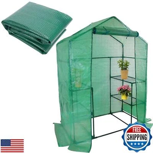 Walk-in Greenhouse Replacement Cover with Roll-Up Zipper Door- 56 x 29 x 76 I - Picture 1 of 5