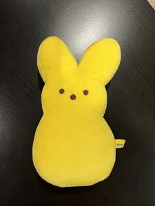 Just Born Peeps YELLOW BUNNY PEEP 9" Plush Stuffed Animal Toy 2014 - Picture 1 of 4