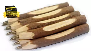 10PCS Vintage Handmade Wooden Ballpoint Pen, School Supplies, Stationery Gift ⭐️ - Picture 1 of 5