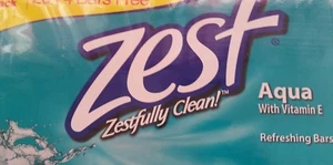 (16) SOAP BARS ZEST 4.0 oz. AQUA SCENT REVITALIZING/WITH VITAMIN E HOME/USA MADE - Picture 1 of 6