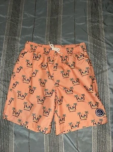 Life Is Good Lined Swim Trunks Size Youth 10 Beach Hammock Palm Tree UPF 50+ - Picture 1 of 5