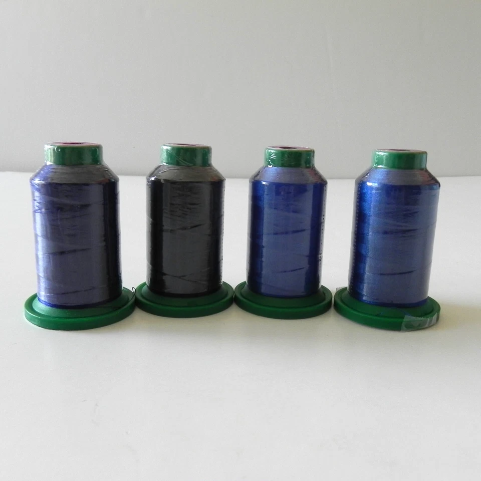 Amann Isacord 40 100% Polyester Lot of 4 Blue Shades 1000M - Image 1 of 4