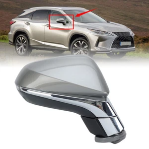 Right Grey Wing Mirror For Lexus RX450h RX350 2016-2022 Blind Spot Heated Driver - Picture 1 of 11