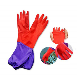 SunGrow Aquarium Water Change Gloves, 19.6 Inches Long, Anti Skidding Design, 1