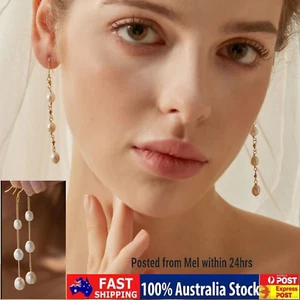 Bridal Pearl Beautiful Earrings Bridal Wedding Jewelry Gift for GF - Picture 1 of 6