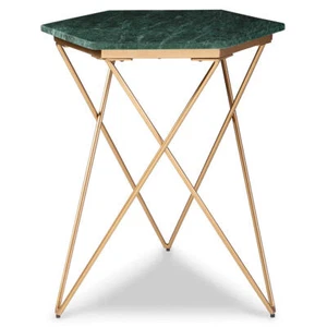 Signature Design by Ashley Contemporary Engelton Accent Table  Green/Gold - Picture 1 of 4