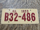 1953 GENERAL MILLS WHEATIES ILLINOIS BICYCLE LICENSE PLATE