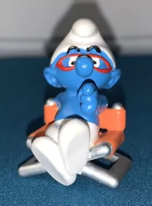 The Smurfs Figure BRAINY THE DIRECTOR RARE 2” Schleich Figure 2008 VARIANT 20711 - Picture 1 of 5
