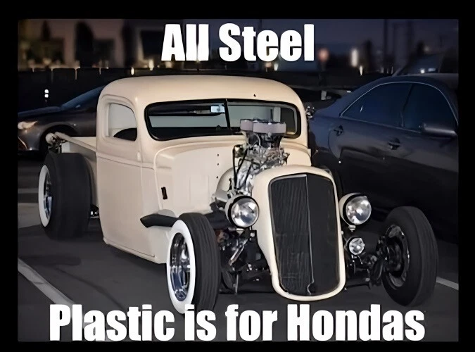 Todo em aço plástico é para carro old school Honda Hot Rod Ford geladeira ímã - Imagem 1 de 1